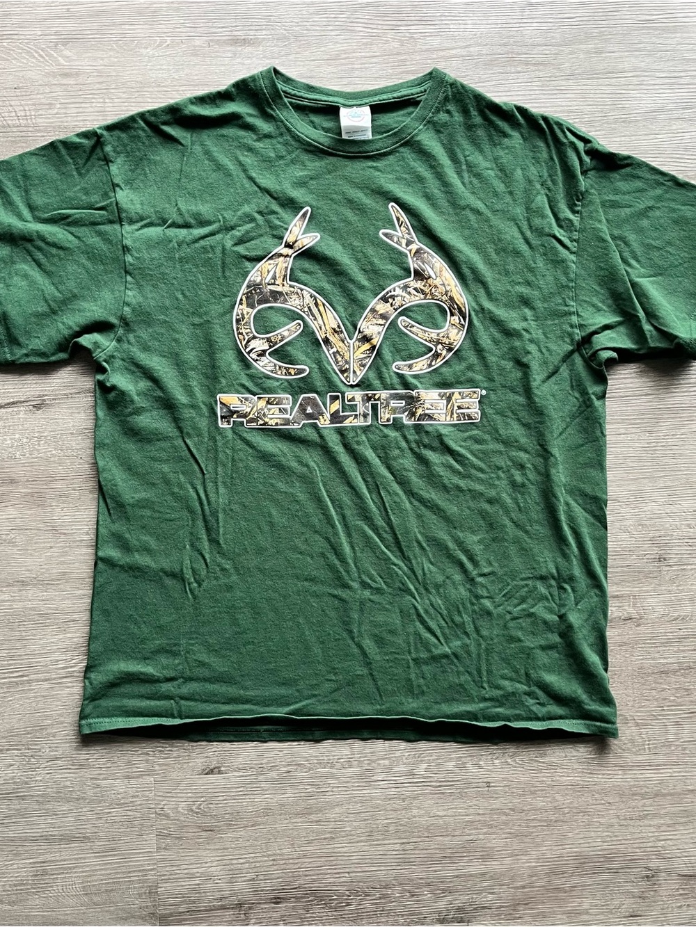 RealTree Camo Logo Green t-shirt Sz XL